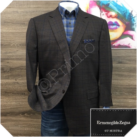 ERMENEGILDO ZEGNA Men Blazer Sport Coat Casual Jacket 50S Essential Wool Suit - Picture 1 of 12